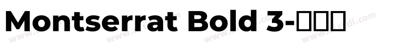 Montserrat Bold 3字体转换